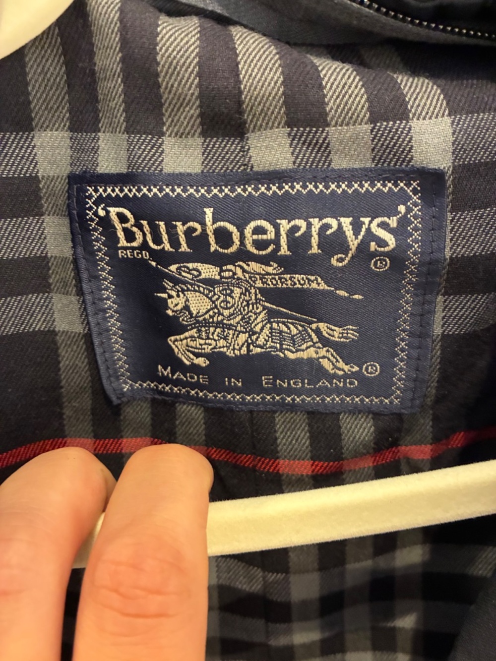 Vintage Burberrys Black Double Breasted Trench Coat Made in England Plaid Lined - Picture 2 of 5